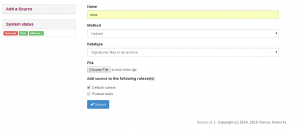 Source addition form