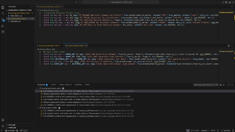 Suricata Language Server 2.0: Major Update with Workspace Intelligence