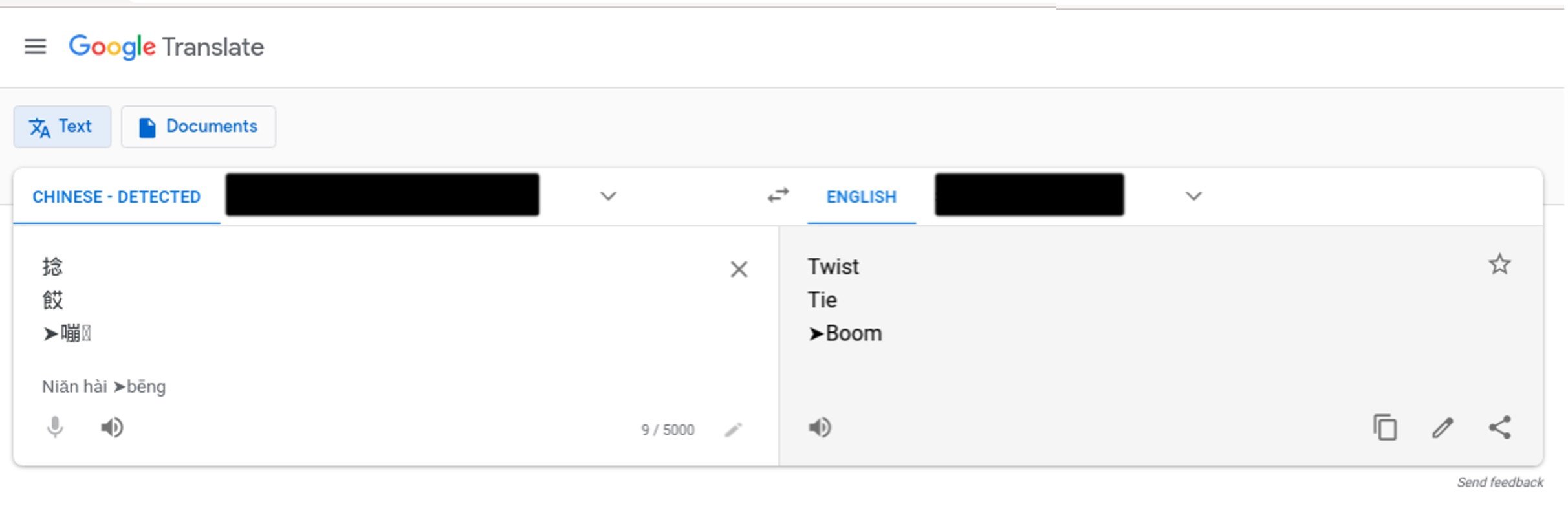Google Translate showing suspicious HTTP user agent translation
