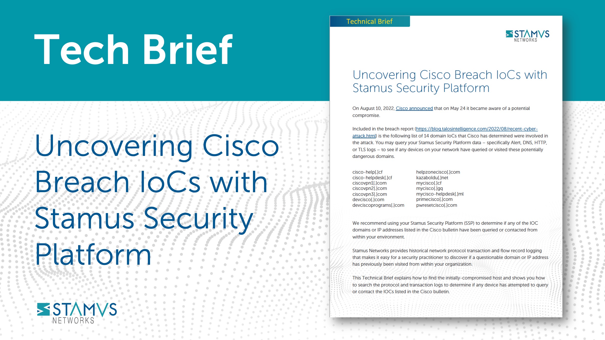 Uncovering Cisco Breach IoCs with Stamus Security Platform